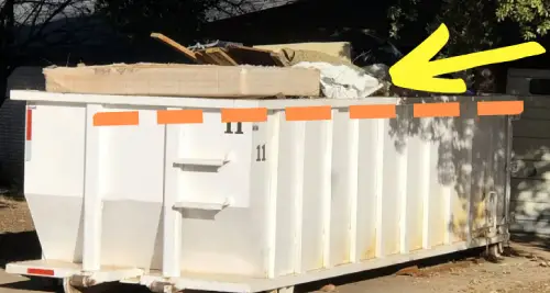 Avoid Overloading your dumpster